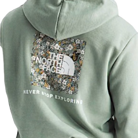 The North Face Sweaters - The North Face Green Hoodie with Floral Graphic Size L NWT